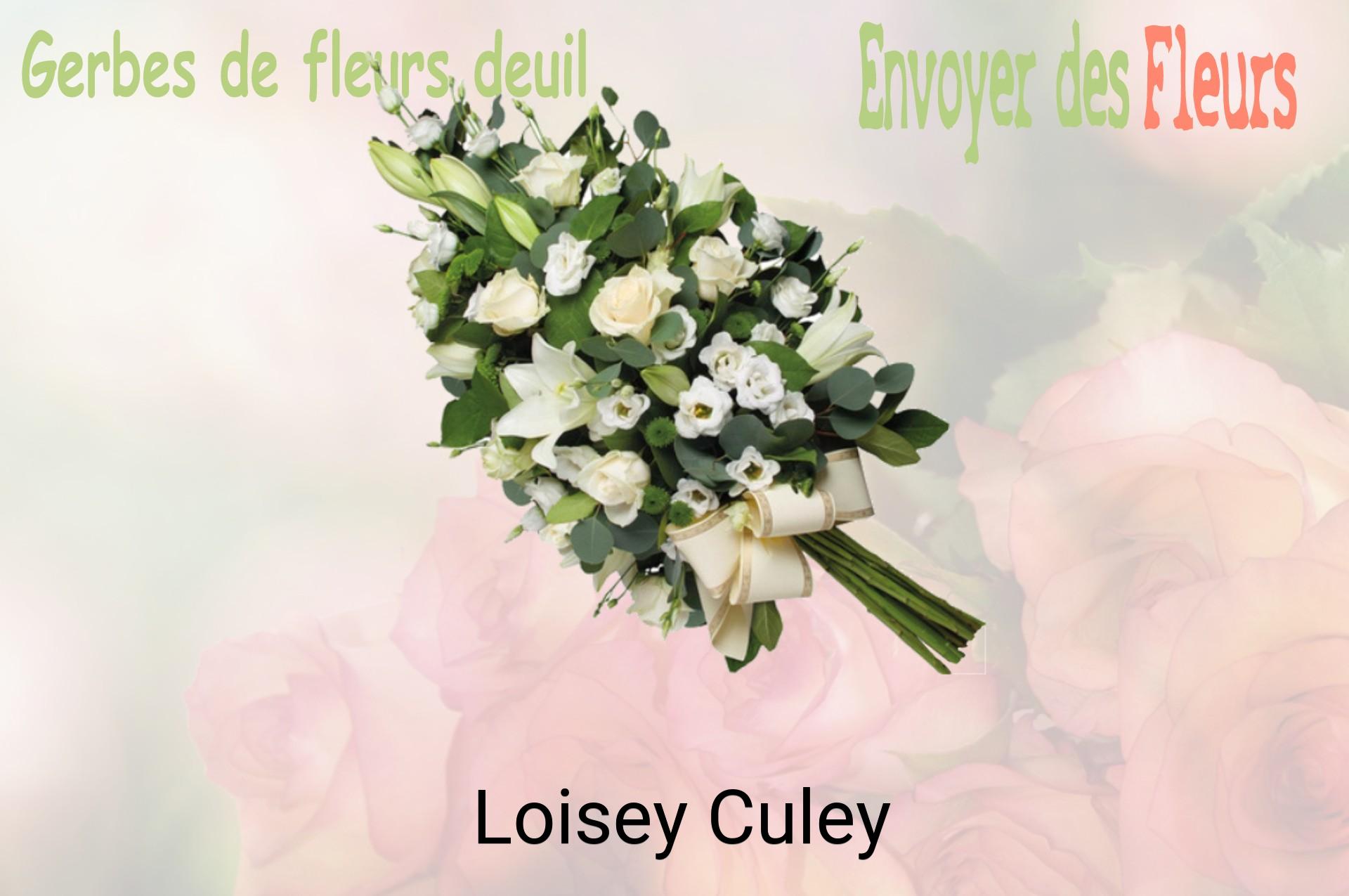 Gerbe de fleurs de deuil livrée à Loisey-Culey